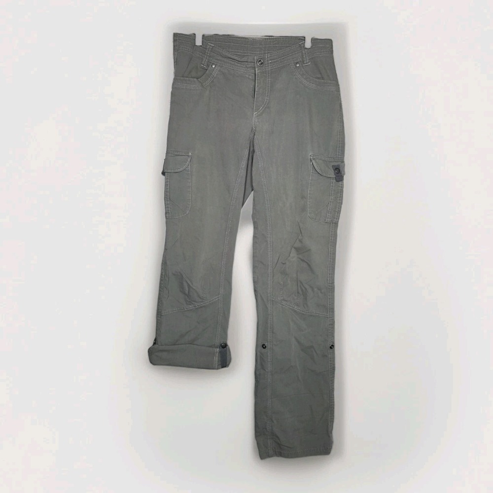 Womens Kuhl Splash Roll-tab Hiking/Cargo Pants Capri 10 Long Gray Gorpcore